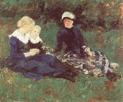 On the Meadow, Mary Cassatt
